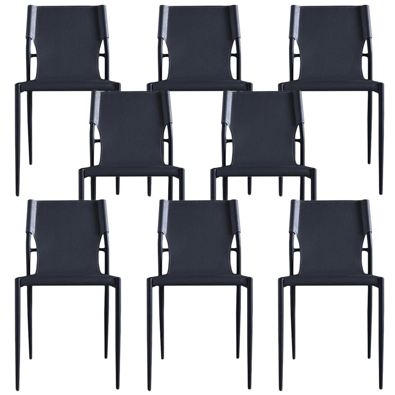 Modern Style Metal Chairs Armless Chair for Kitchen with Metal Legs