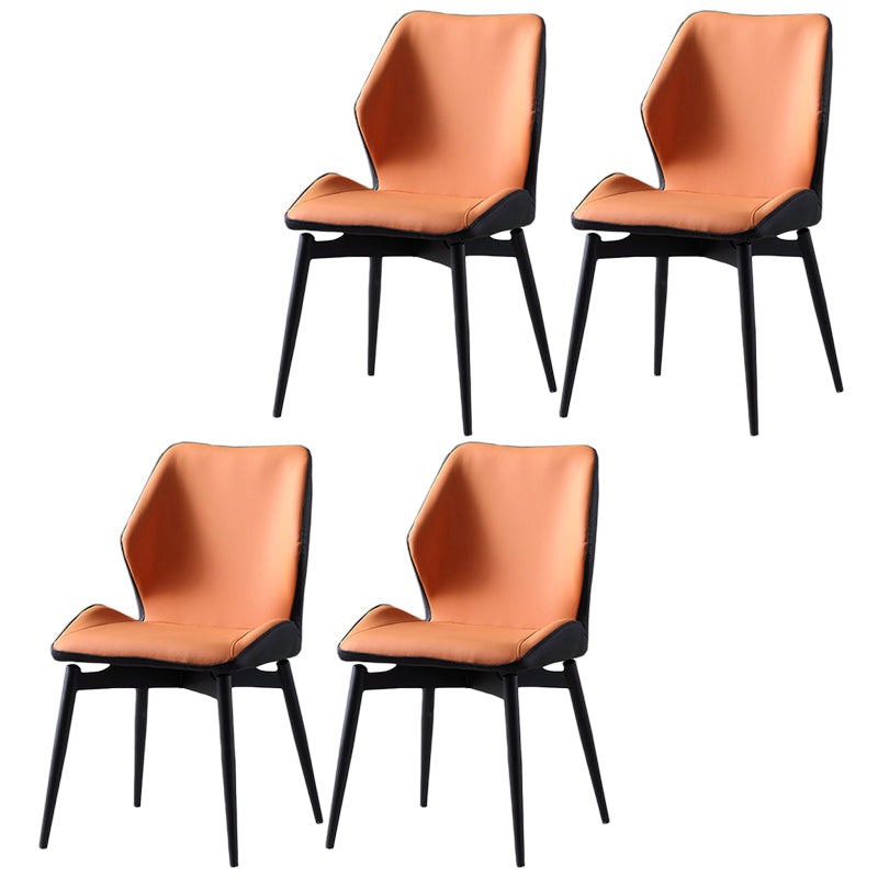 Contemporary Style Chairs Armless Chair with Metal Legs for Kitchen