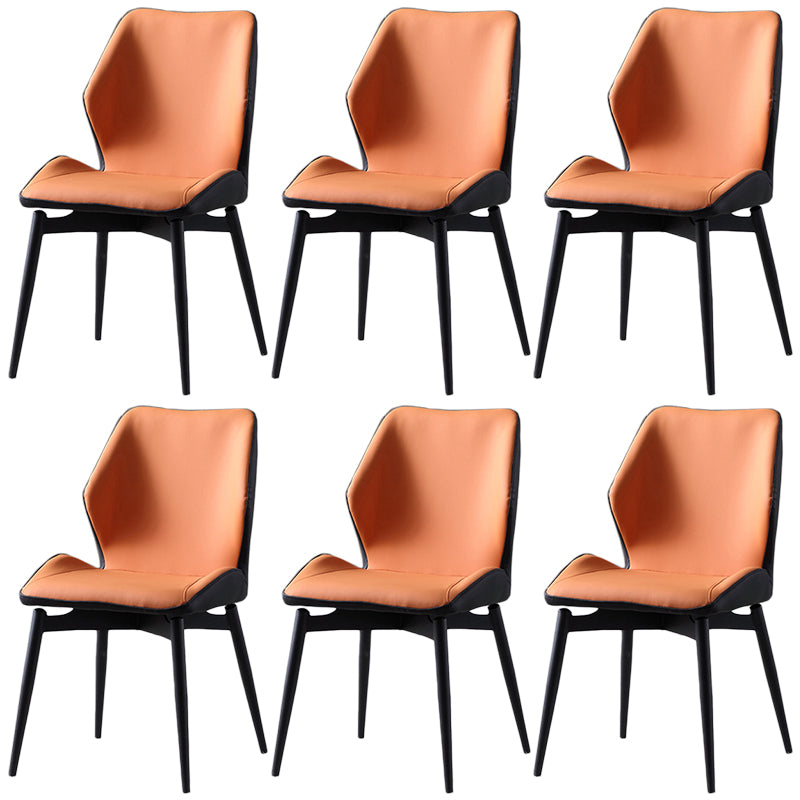 Contemporary Style Chairs Armless Chair with Metal Legs for Kitchen
