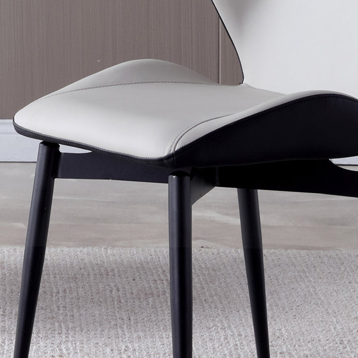 Contemporary Style Chairs Armless Chair with Metal Legs for Kitchen
