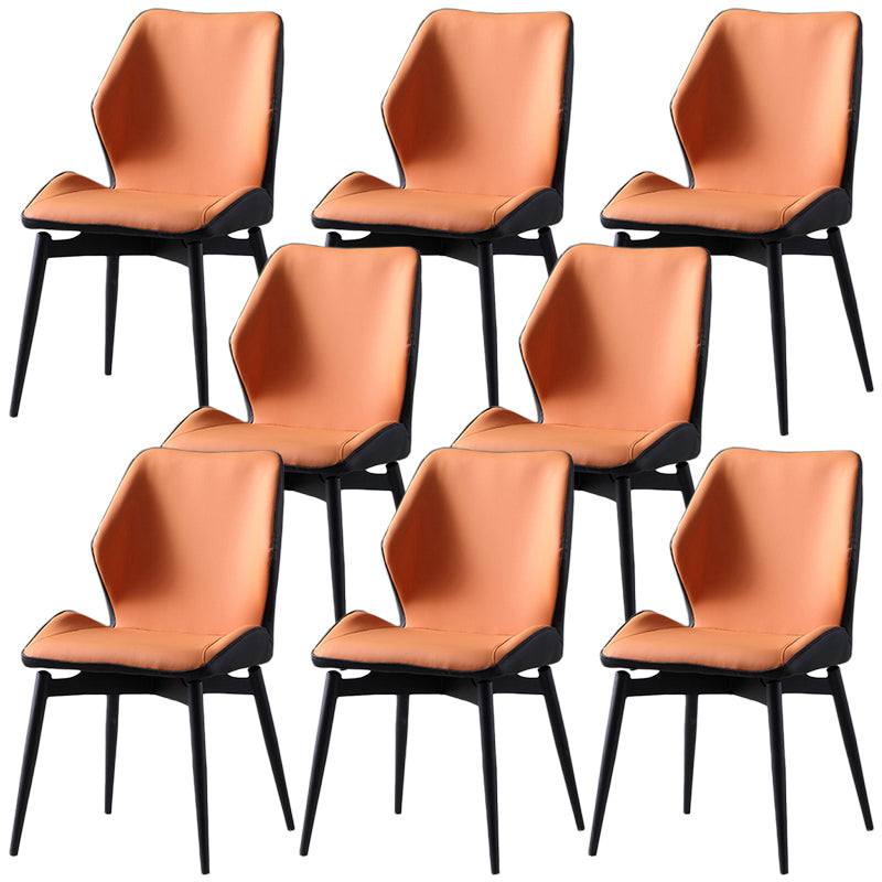 Contemporary Style Chairs Armless Chair with Metal Legs for Kitchen