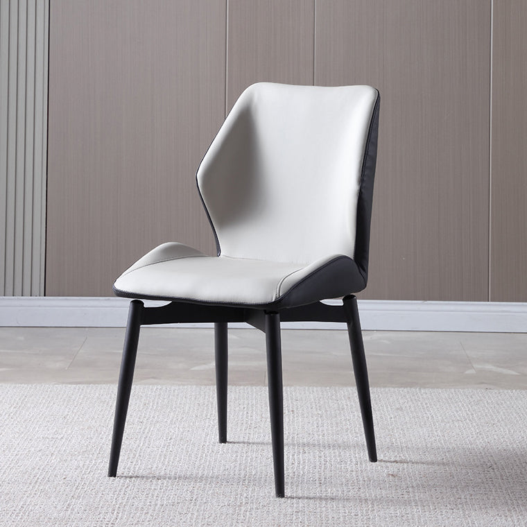 Contemporary Style Chairs Armless Chair with Metal Legs for Kitchen