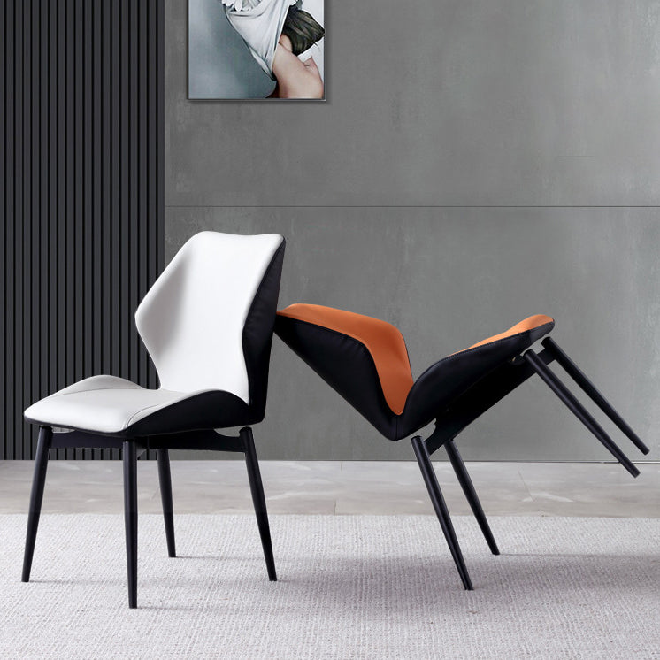 Contemporary Style Chairs Armless Chair with Metal Legs for Kitchen