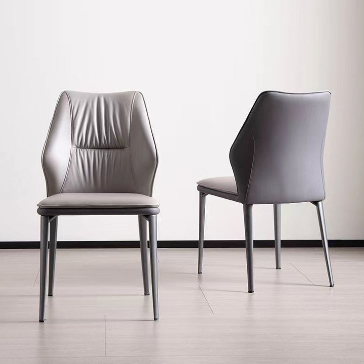 Contemporary Style Chair Armless Chairs for Kitchen with Metal Legs