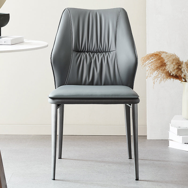 Contemporary Style Chair Armless Chairs for Kitchen with Metal Legs