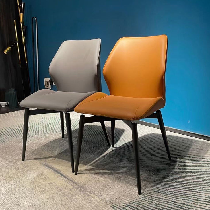 Contemporary Style Chair Armless Chair for Kitchen with Metal Legs