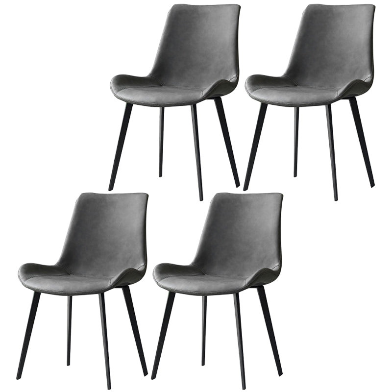 Contemporary Chair Armless Chair for Kitchen with Metal Legs