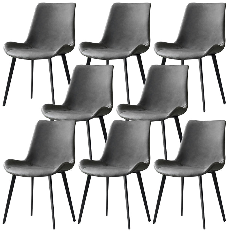 Contemporary Chair Armless Chair for Kitchen with Metal Legs