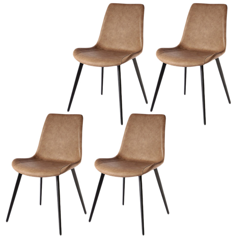 Contemporary Chair Armless Chair for Kitchen with Metal Legs