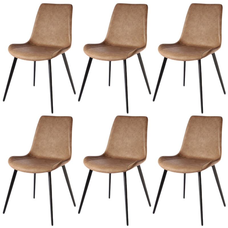 Contemporary Chair Armless Chair for Kitchen with Metal Legs