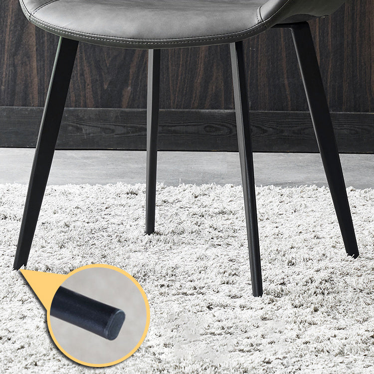 Contemporary Chair Armless Chair for Kitchen with Metal Legs