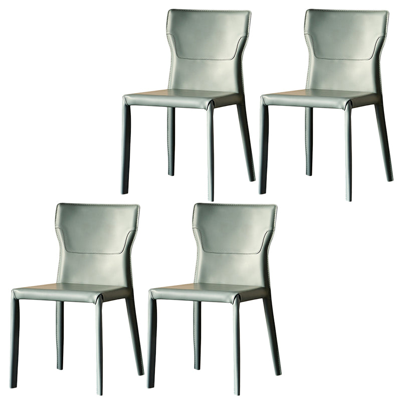 Contemporary Style Chairs Armless Chair for Kitchen with Metal Legs
