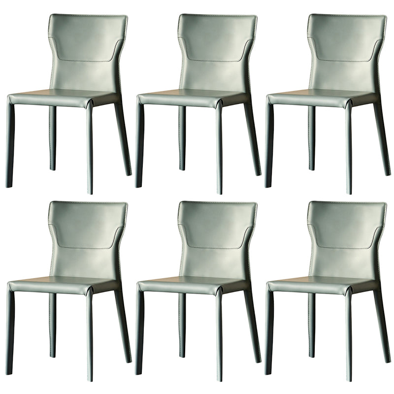 Contemporary Style Chairs Armless Chair for Kitchen with Metal Legs