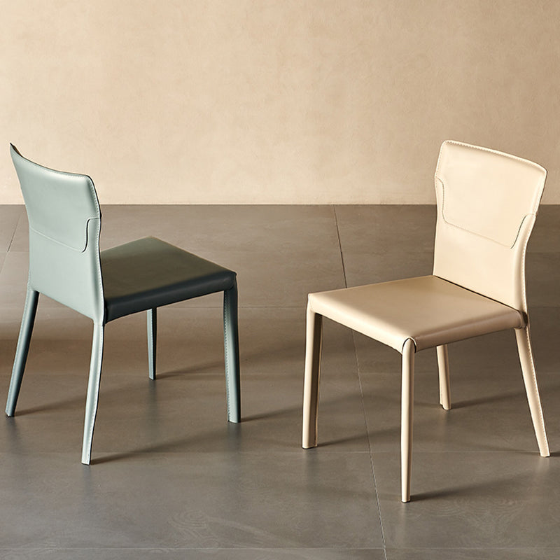 Contemporary Style Chairs Armless Chair for Kitchen with Metal Legs