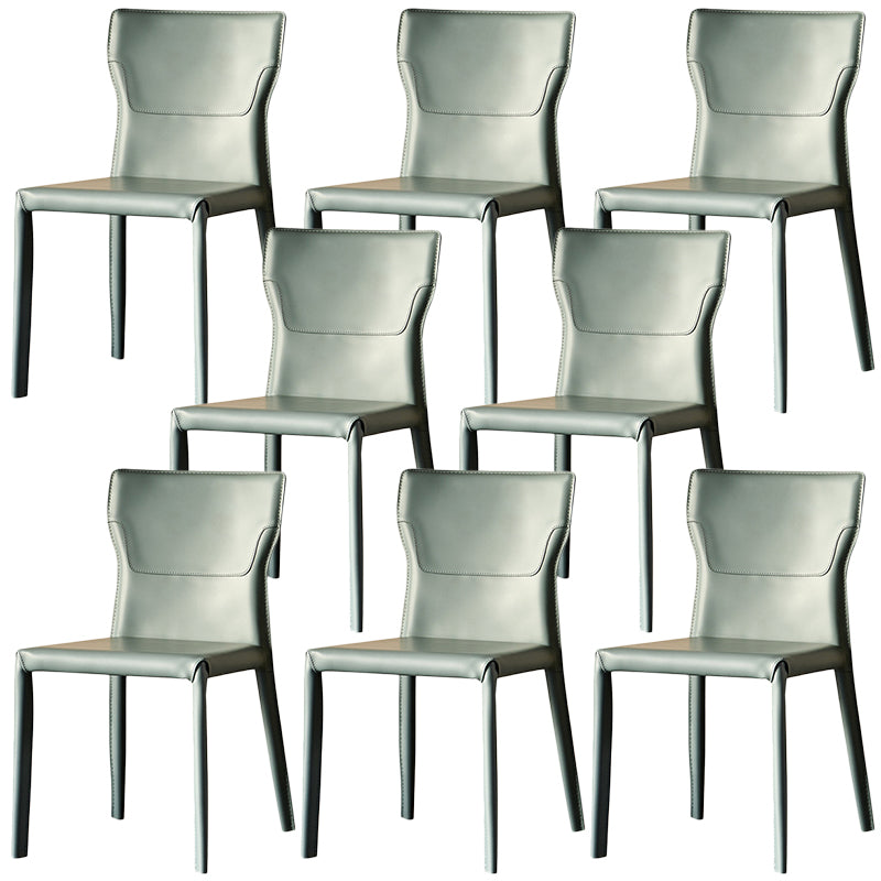 Contemporary Style Chairs Armless Chair for Kitchen with Metal Legs
