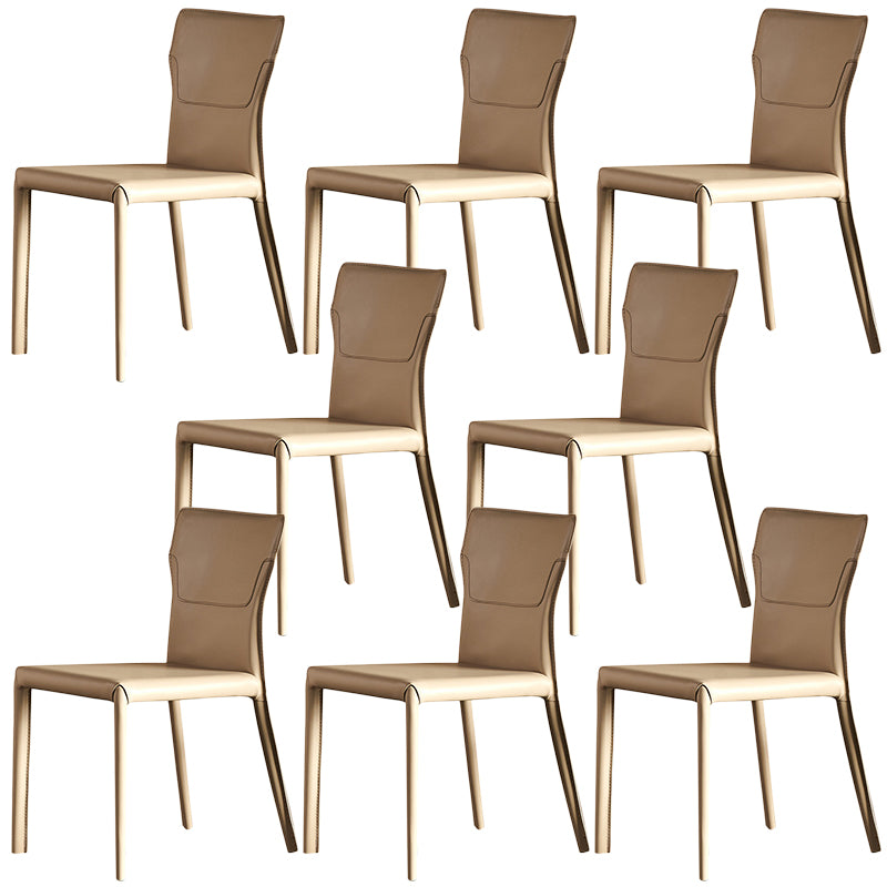 Contemporary Style Chairs Armless Chair for Kitchen with Metal Legs