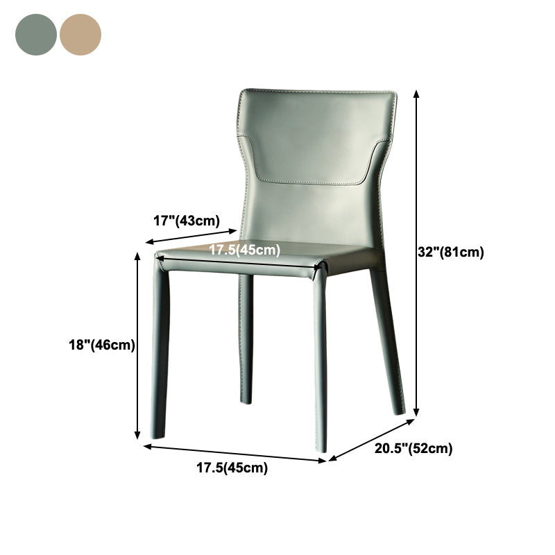 Contemporary Style Chairs Armless Chair for Kitchen with Metal Legs