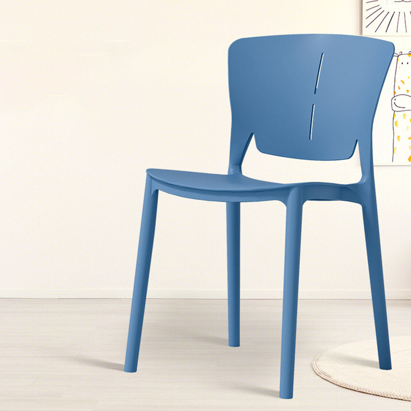 Contemporary Style Chairs Armless Chair for Kitchen with Plastic Legs