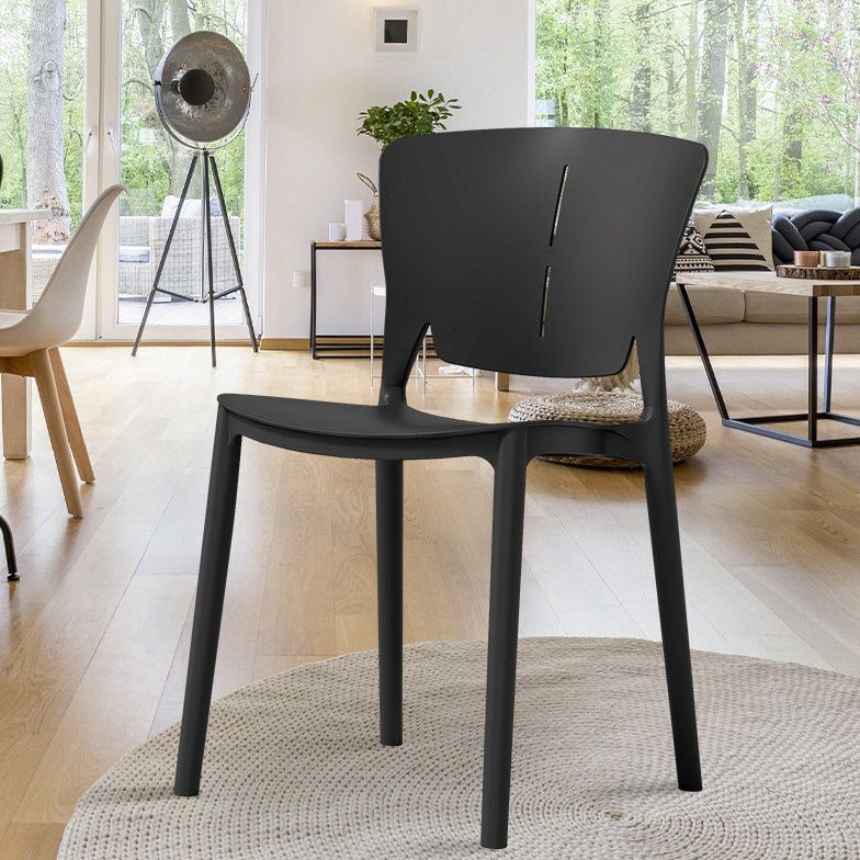 Contemporary Style Chairs Armless Chair for Kitchen with Plastic Legs