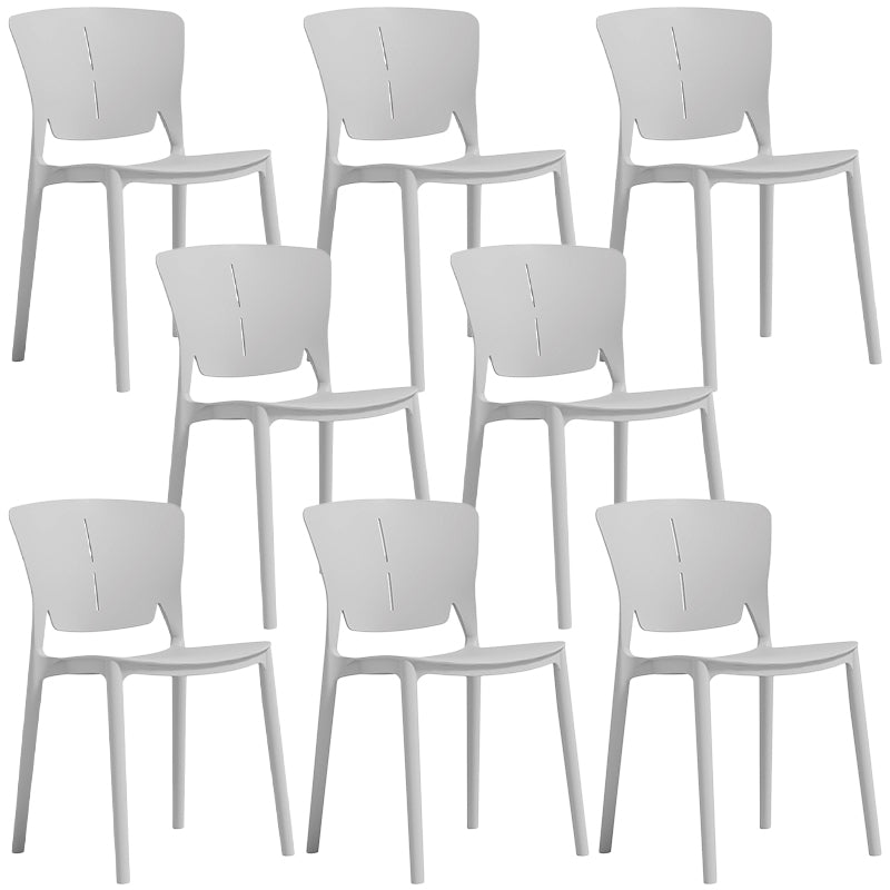 Contemporary Style Chairs Armless Chair for Kitchen with Plastic Legs