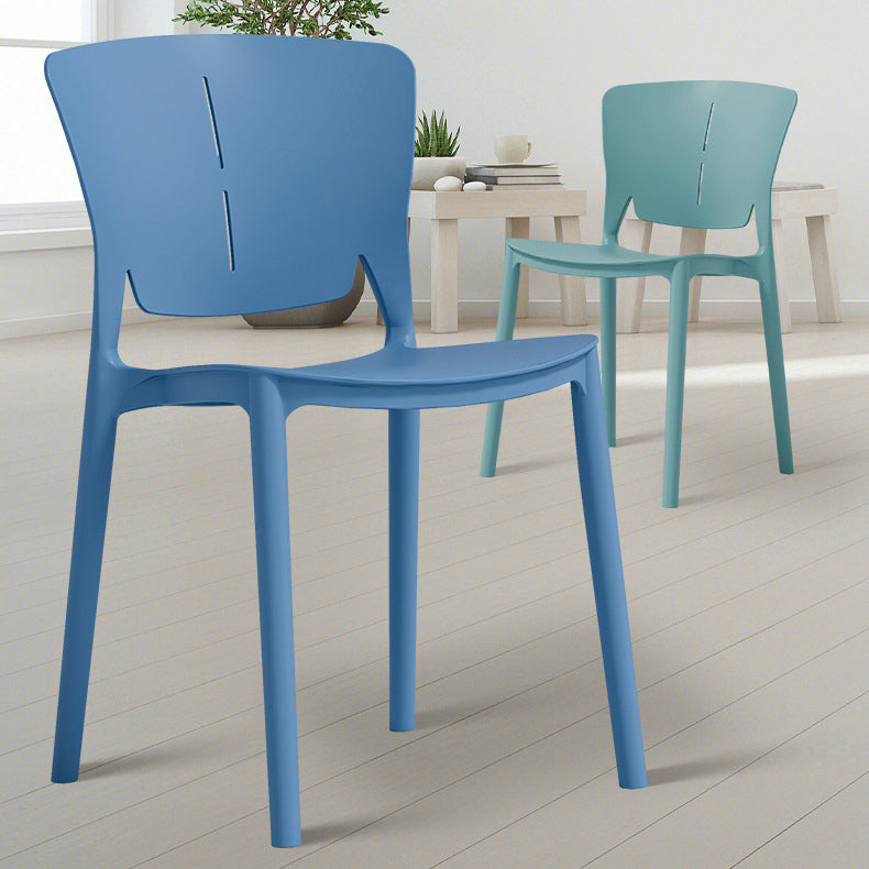 Contemporary Style Chairs Armless Chair for Kitchen with Plastic Legs