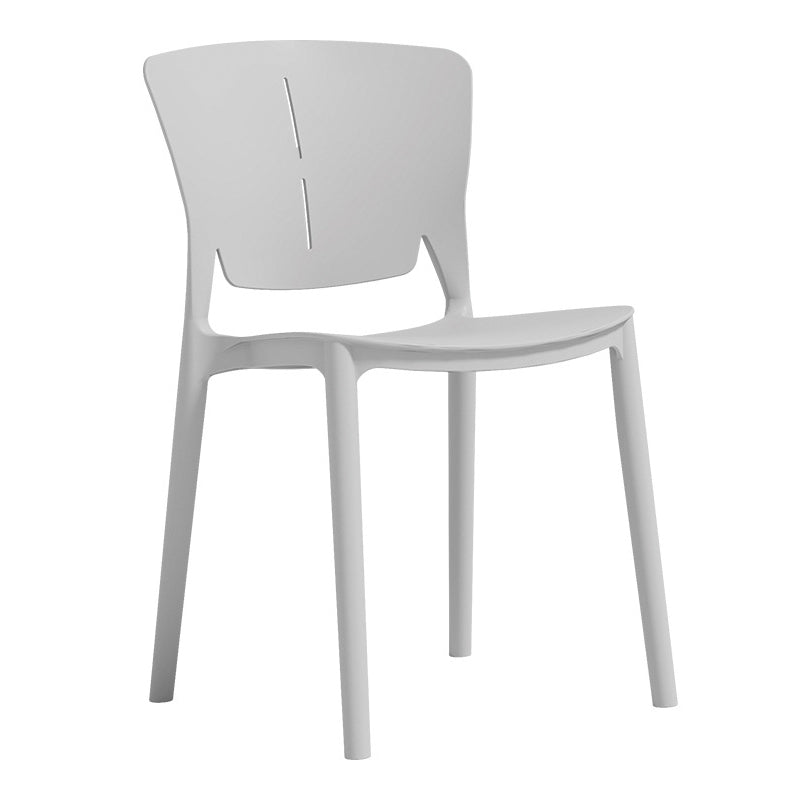 Contemporary Style Chairs Armless Chair for Kitchen with Plastic Legs
