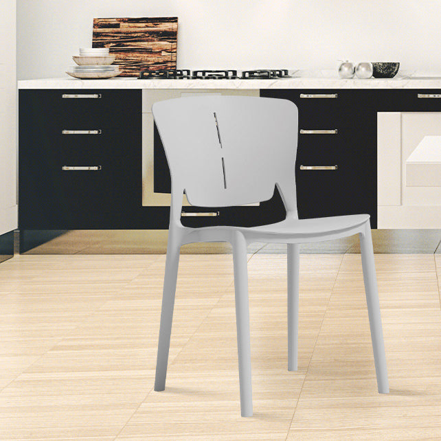 Contemporary Style Chairs Armless Chair for Kitchen with Plastic Legs