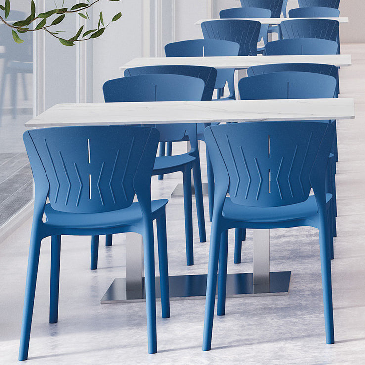 Contemporary Style Chairs Armless Chair for Kitchen with Plastic Legs