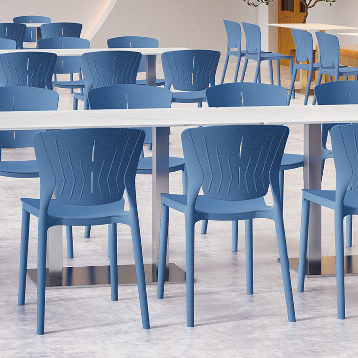 Contemporary Style Chairs Armless Chair for Kitchen with Plastic Legs