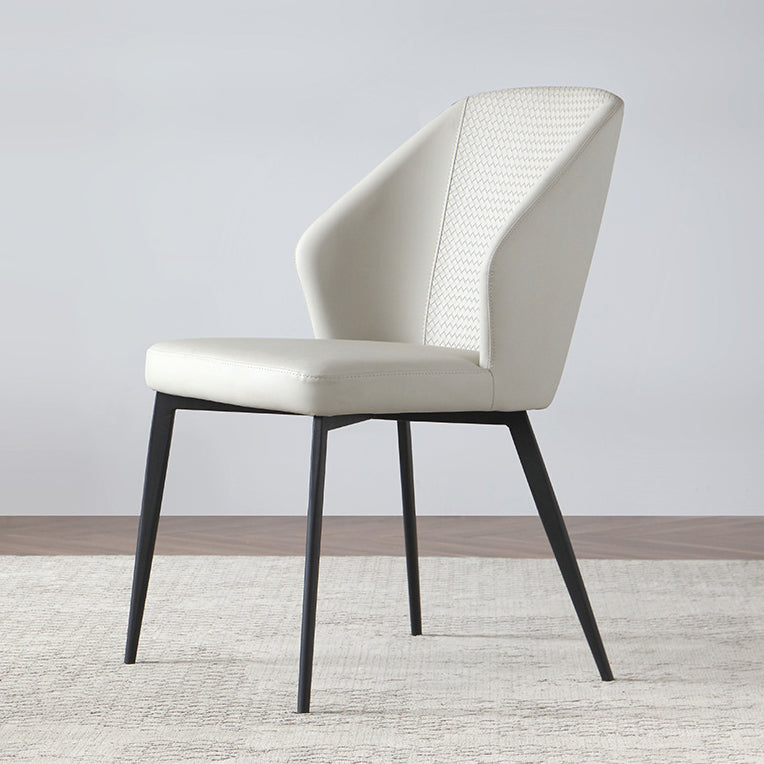 Contemporary Chair Armless Windsor Back Side Chairs for Kitchen with Metal Legs