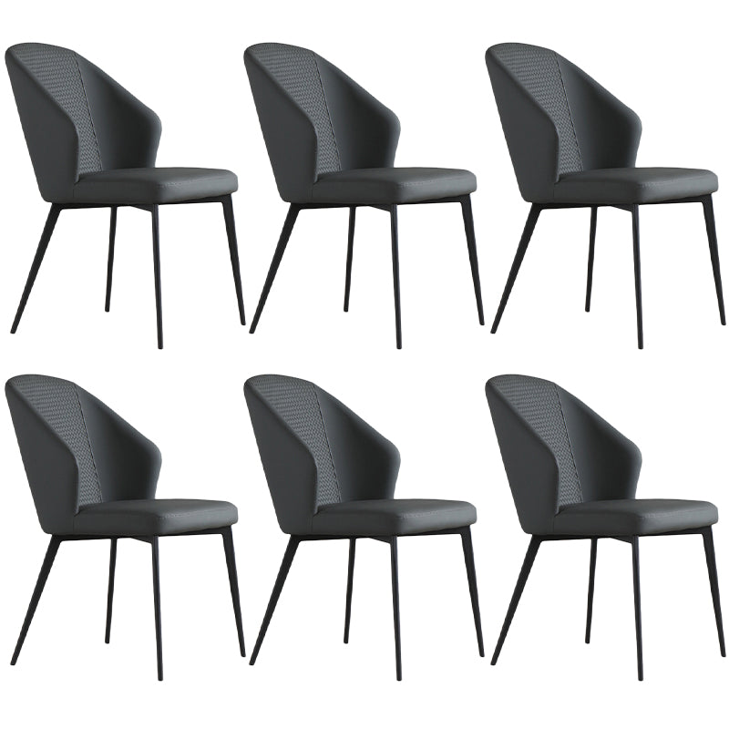 Contemporary Chair Armless Windsor Back Side Chairs for Kitchen with Metal Legs