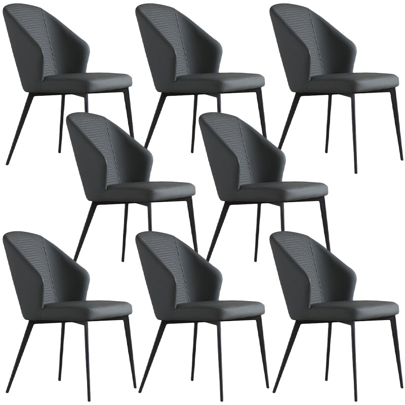 Contemporary Chair Armless Windsor Back Side Chairs for Kitchen with Metal Legs