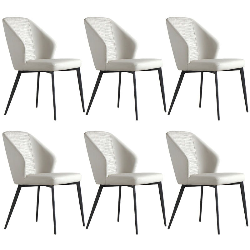 Contemporary Chair Armless Windsor Back Side Chairs for Kitchen with Metal Legs