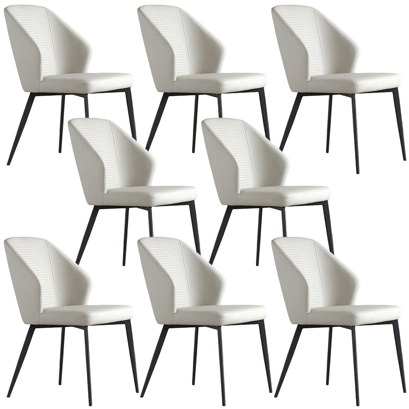Contemporary Chair Armless Windsor Back Side Chairs for Kitchen with Metal Legs