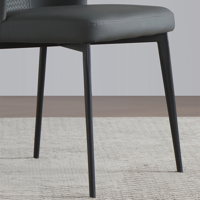 Contemporary Chair Armless Windsor Back Side Chairs for Kitchen with Metal Legs