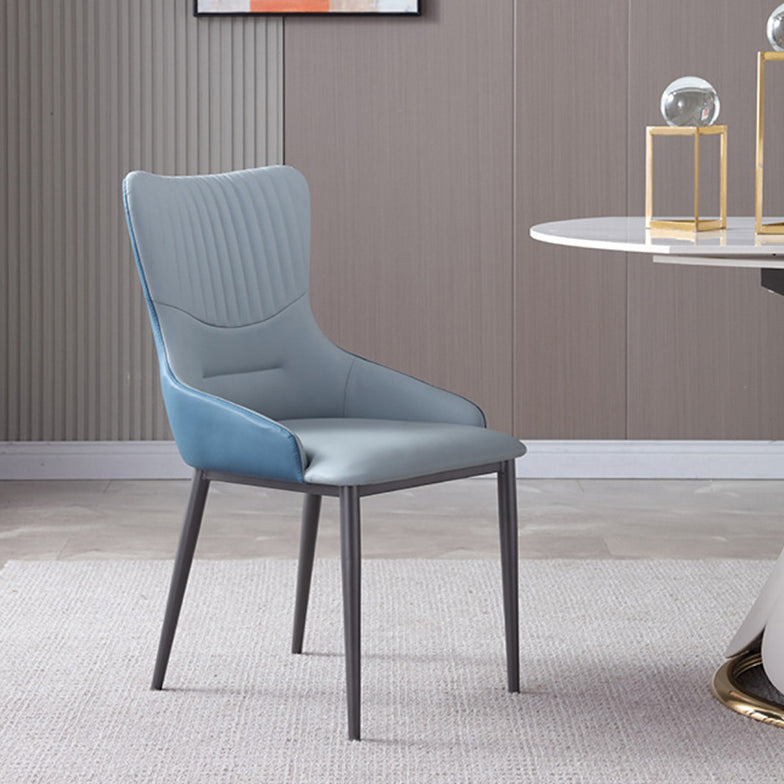 Contemporary Chair Armless Side Chairs for Kitchen with Metal Legs