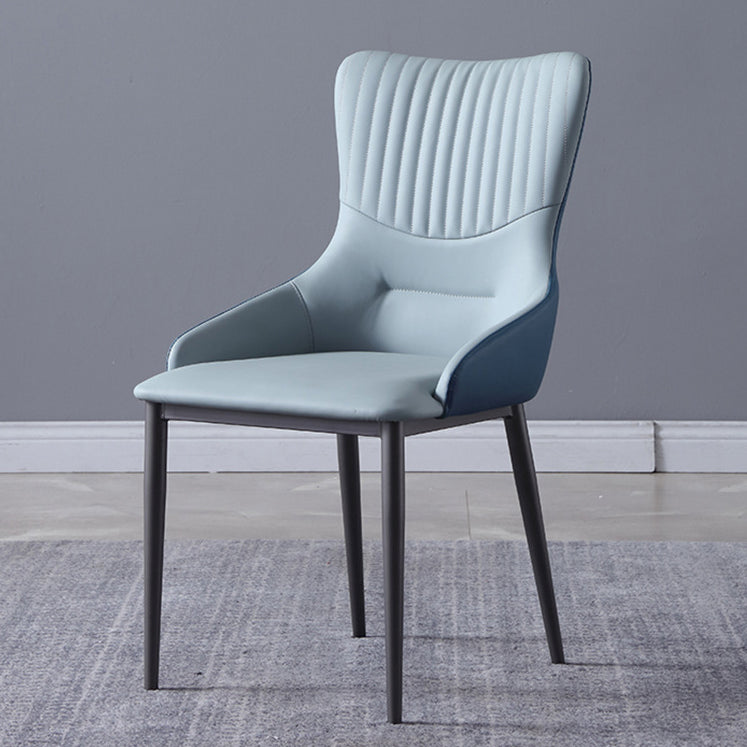 Contemporary Chair Armless Side Chairs for Kitchen with Metal Legs