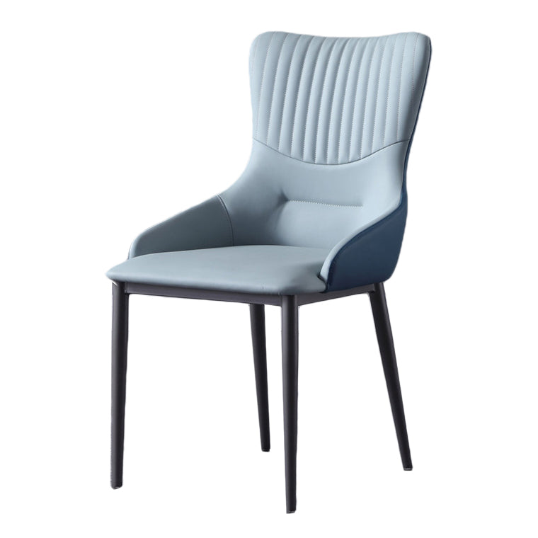 Contemporary Chair Armless Side Chairs for Kitchen with Metal Legs