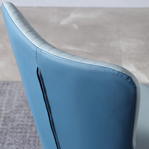 Contemporary Chair Armless Side Chairs for Kitchen with Metal Legs