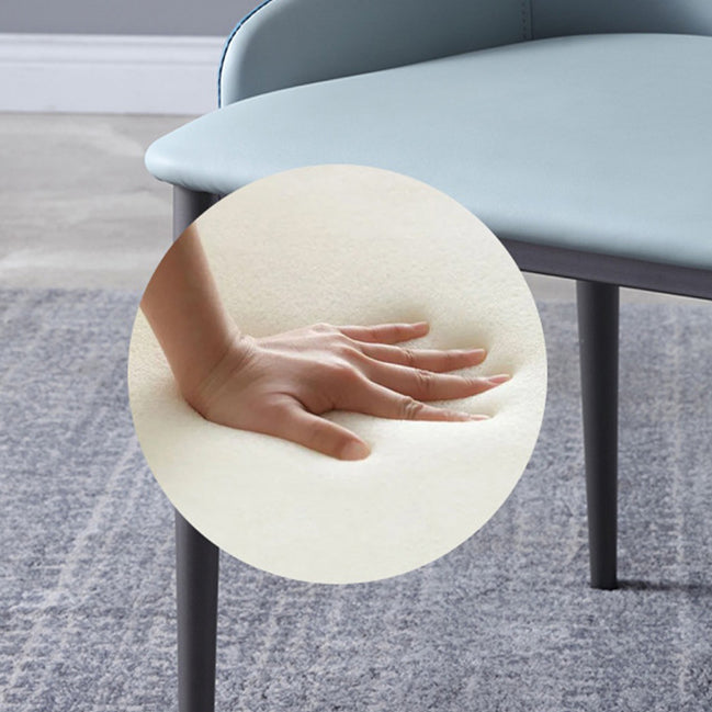 Contemporary Chair Armless Side Chairs for Kitchen with Metal Legs