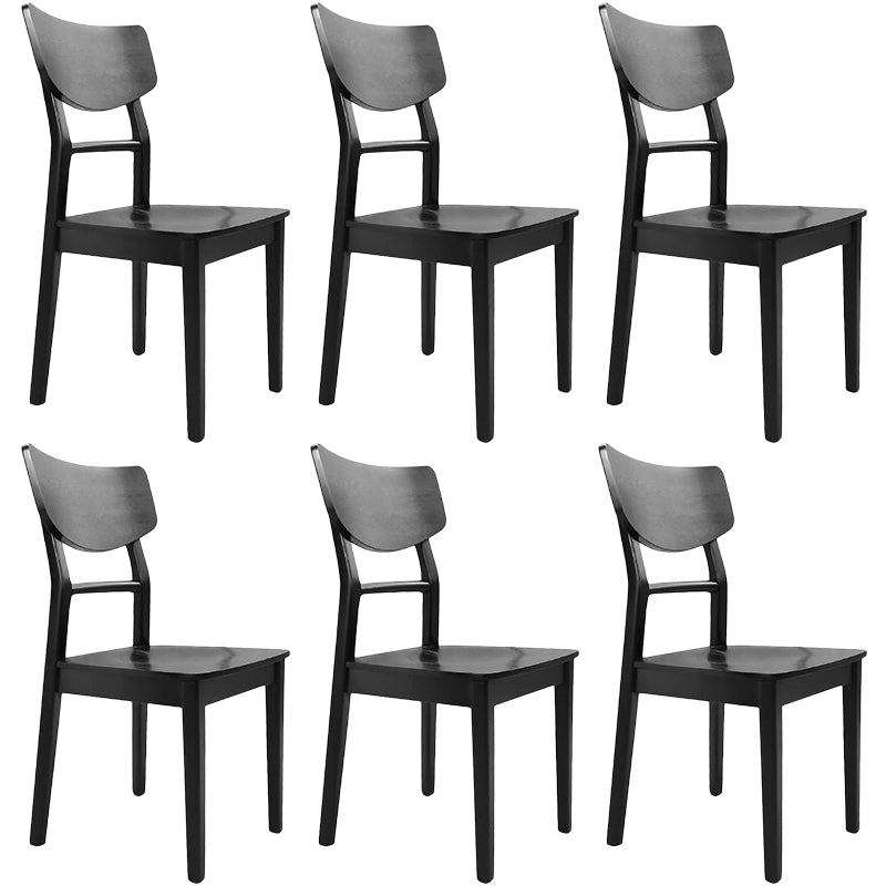 Contemporary Style Chair Armless Chairs for Kitchen with Wood Legs
