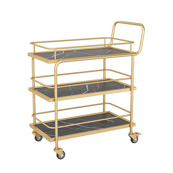 Rolling Contemporary Prep Table Metal Prep Table, 33.86" High