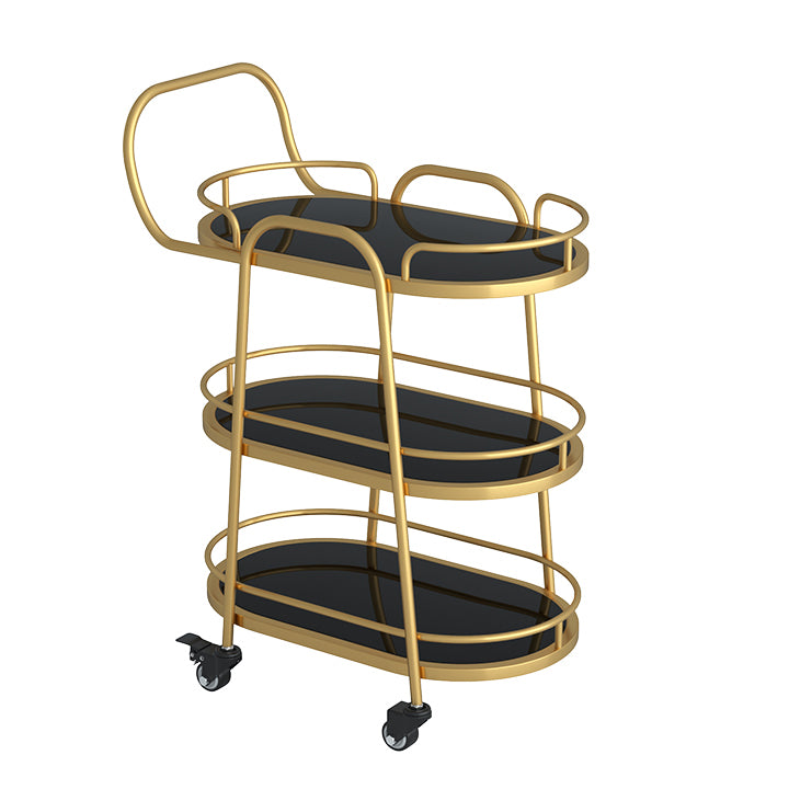 Rolling Contemporary Prep Table Stone 33.46" High Prep Table