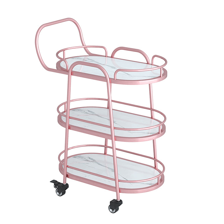 Rolling Contemporary Prep Table Stone 33.46" High Prep Table