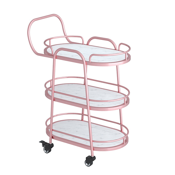 Rolling Contemporary Prep Table Stone 33.46" High Prep Table