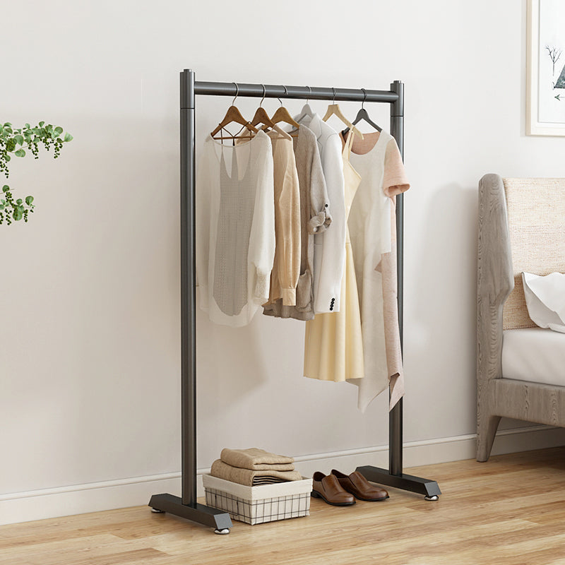 Contemporary Style Open Armoire Stainless Steel Cabinet with Clothing Rod