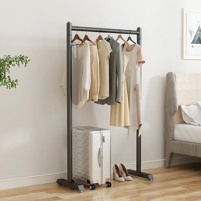 Contemporary Style Open Armoire Stainless Steel Cabinet with Clothing Rod