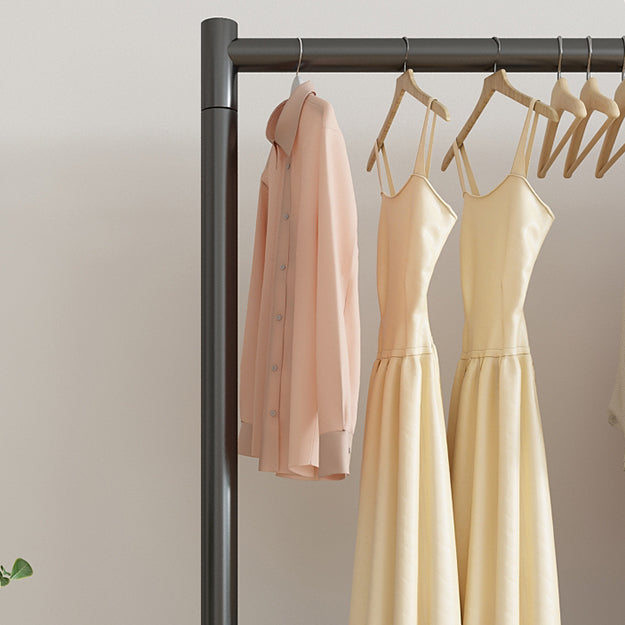 Contemporary Style Open Armoire Stainless Steel Cabinet with Clothing Rod