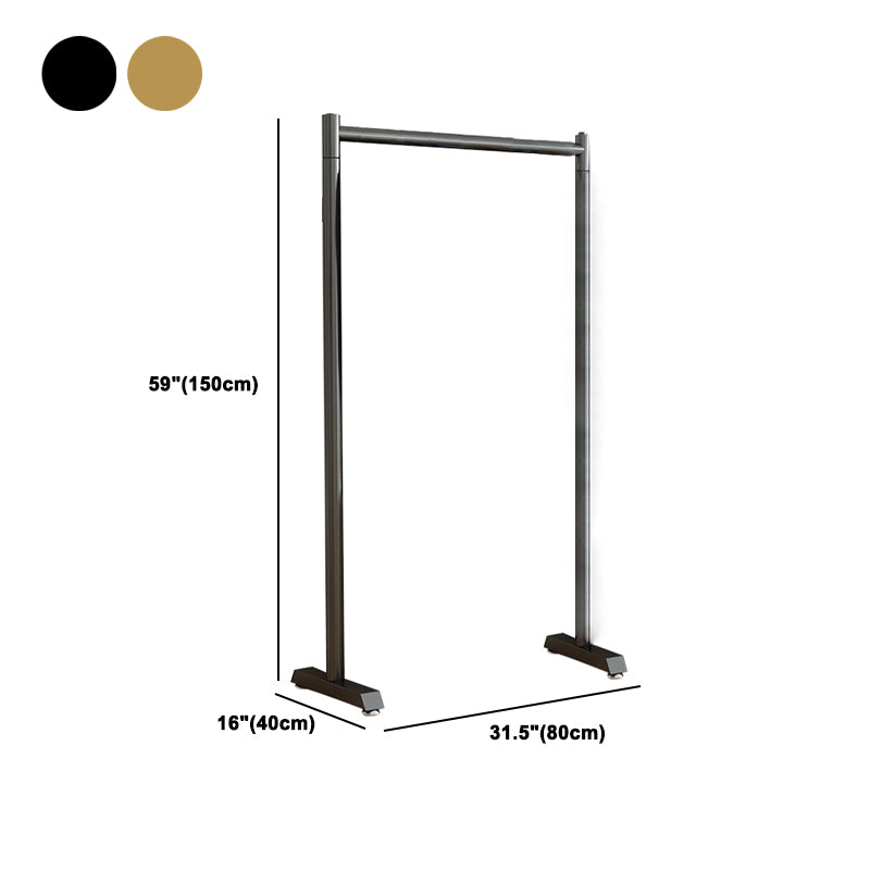 Contemporary Style Open Armoire Stainless Steel Cabinet with Clothing Rod