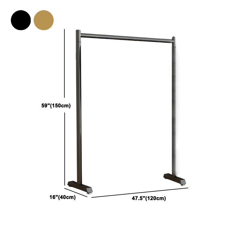 Contemporary Style Open Armoire Stainless Steel Cabinet with Clothing Rod